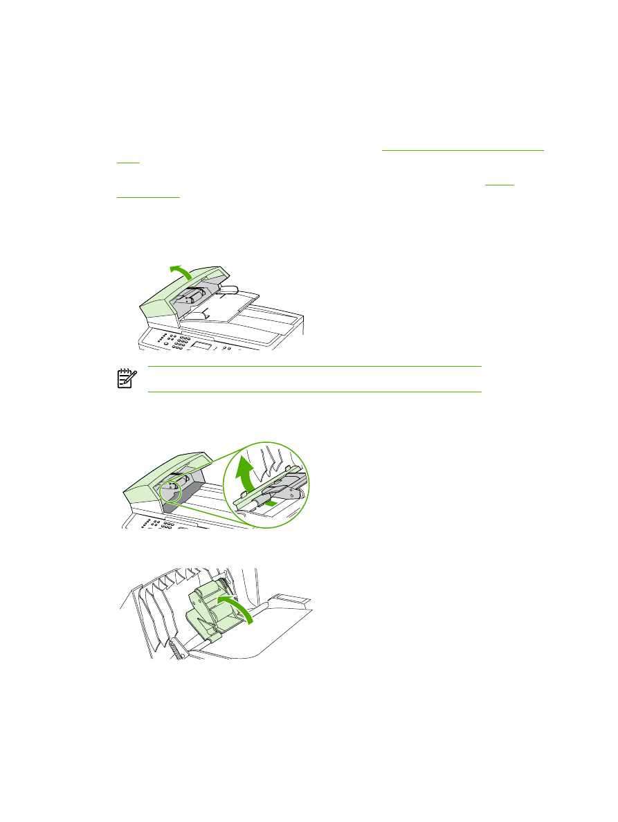Clear jams from the automatic document feeder (ADF) HP LaserJet 3052